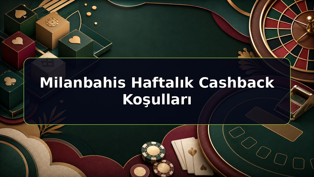 Milanbahis Haftalık Cashback Koşulları konulu Milanbahis bilgilendirme görseli